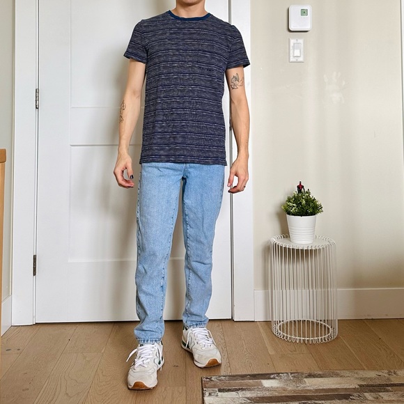 American Eagle Stripped T-Shirt - Picture 1 of 3